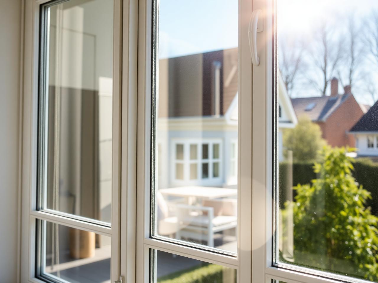 Rent og skinnende vindue i en privat bolig efter vinduespudsning